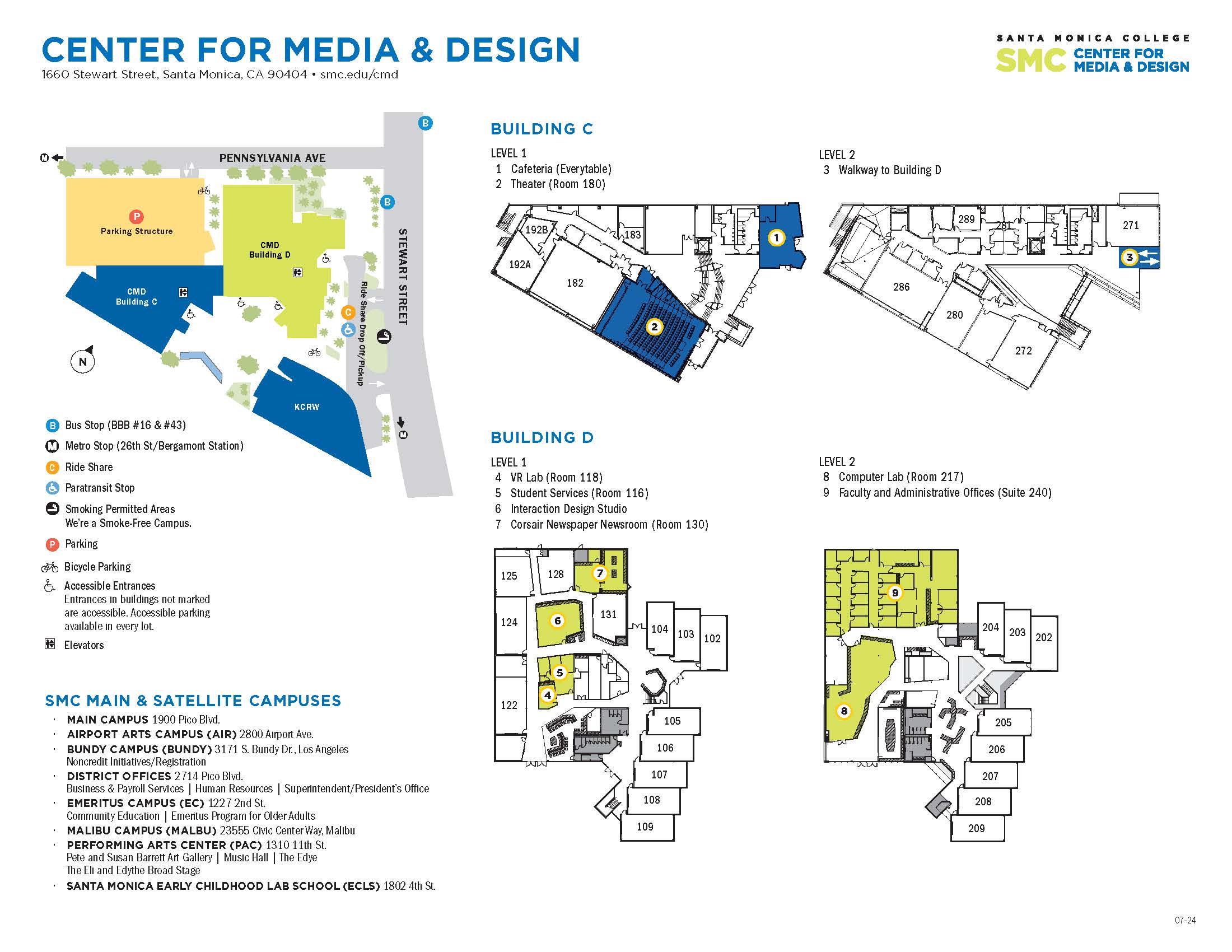 Link to PDF Detailed Map of the CMD Campus