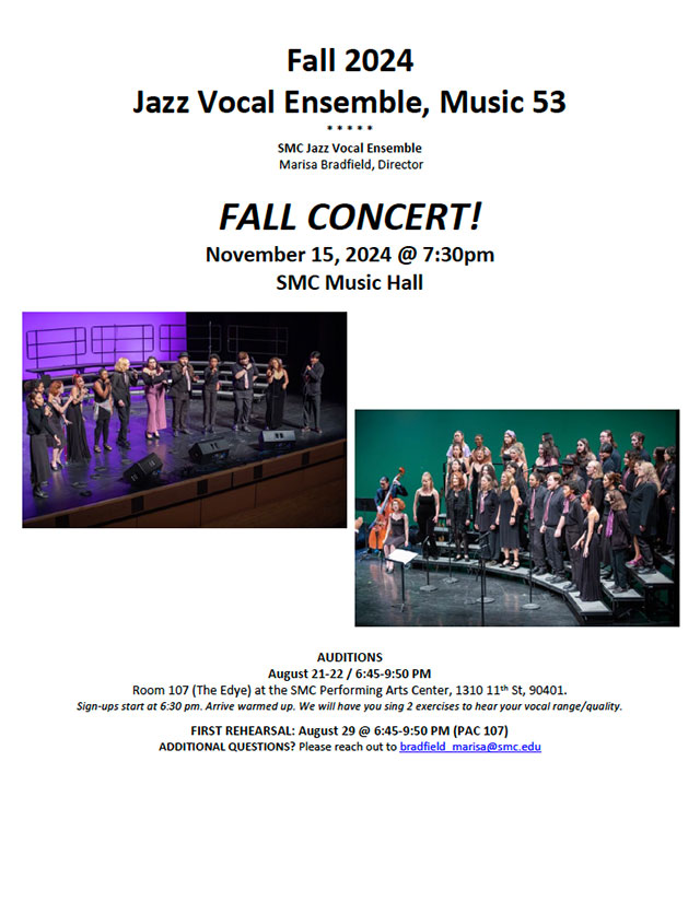 Jazz Vocal Ensemble Flyer page 1