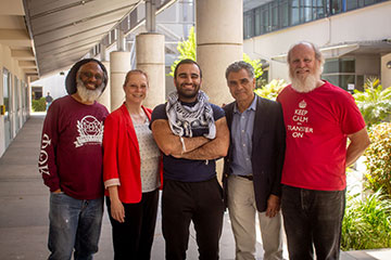 Hesham Jarmakani with some SMC faculty & staff