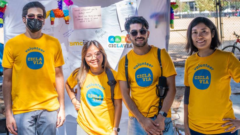 SMC Interaction Design seniors at CicLAvia