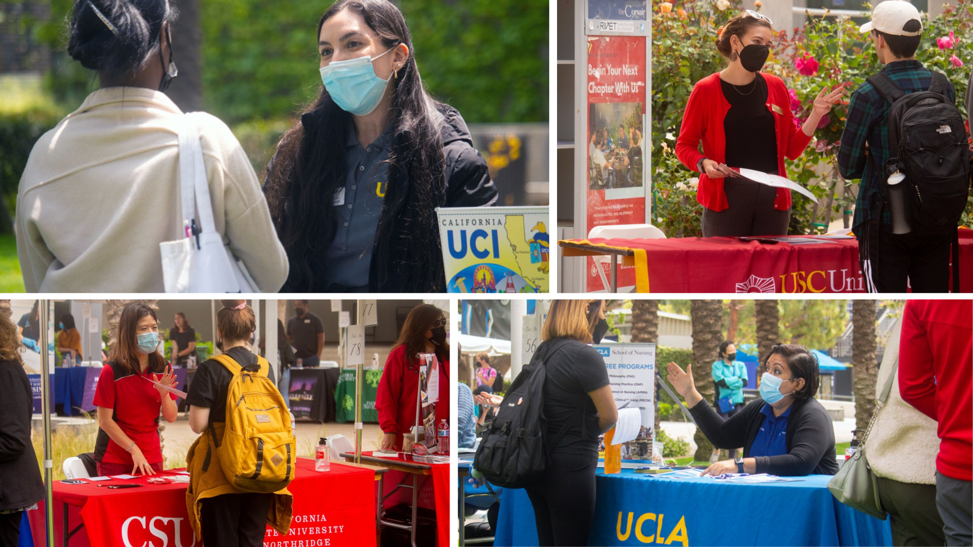 University representatives speaking to Santa Monica College students at SMC’s Annual Fall 2022 College Fair