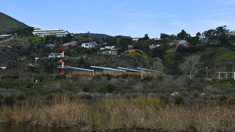 The three-acre SMC Malibu campus, located at 23555 Civic Center Way in Malibu, Calif.