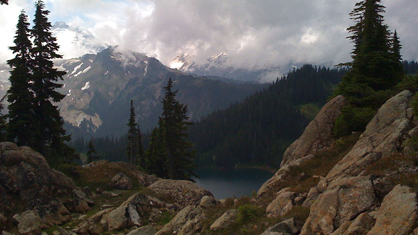 Bradley hiking in northwest