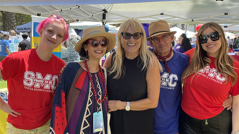 SMC VIP Day, Left to right: Grace Fredette, Grace Smith, Lorrie Ivas, Ed Mangus, and Kimberly Mortensen