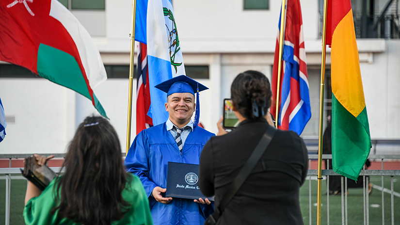 International student graduating